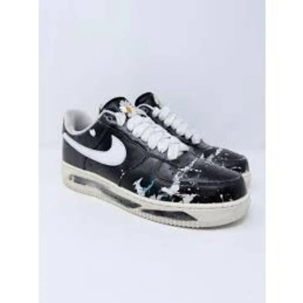 Nike Air Force 1 Sneakers Shoes Gray Black Marble Tie Dye Streetwear Men's 10.5